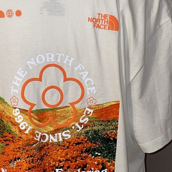 The North Face Circular Design Strange Colorful World Tee 3D Graphics Wms Sz M - Picture 2 of 8